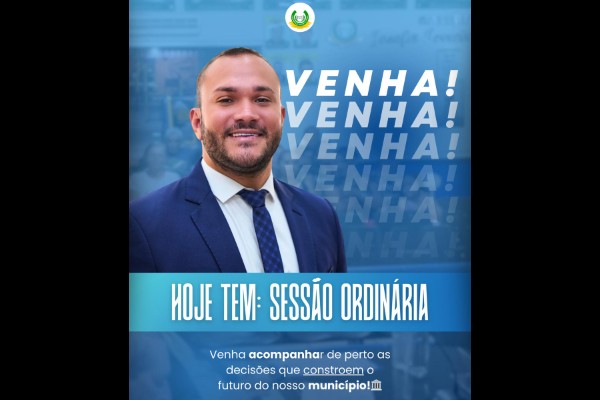 Convite da Sessão Ordinária da Câmara Municipal em 02/10/25