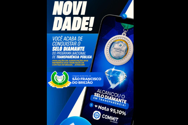 Câmara Municipal garante selo diamante do Programa Nacional de Transparência Pública